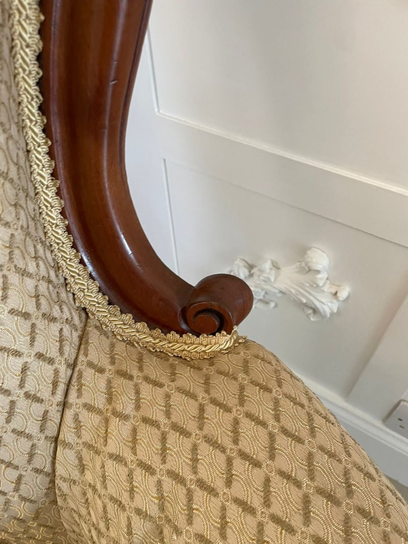 Quality Antique Victorian Mahogany Armchair - Image 4